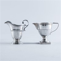 TWO STERLING SILVER CREAMERS