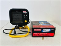 Cord Reel Work Light & Shop Heater