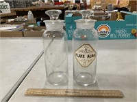 Two Matching Apothecary Bottles