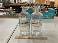 Two Antique Apothecary Bottles