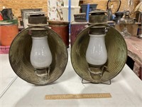 Pair of Reflector Barn Lanterns