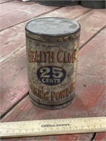 Antique Health Club Baking Powder Tin