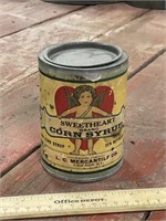 Antique Paper Label Corn Syrup Tin Can