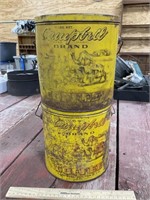 2 Campbell Coffee Tins Bloomington Illinois