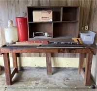75in. Long Work bench & Contents