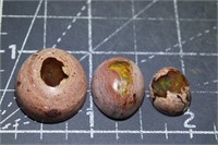 Mexican Fire Opal Superior Color/flash, 3 Cabs