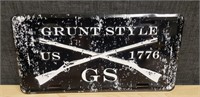 Grunt Style US 1776 GS, Metal Licsnece Plate