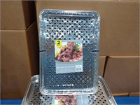 Barbecue grill two pack foil pans