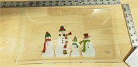 The Pampered Chef Snowmen Rectangle Platter