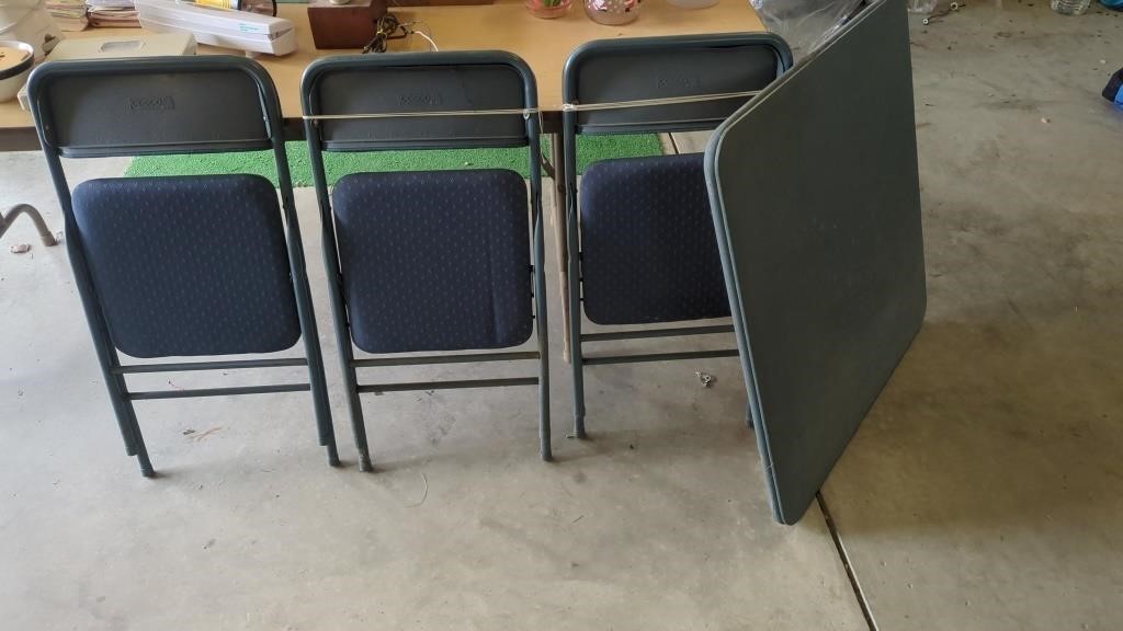 COSCO CARD TABLE AND CHAIRS