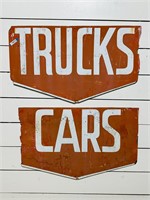 (2) Painted Wooden Automotive Signs