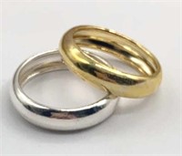Sterling silver wedding bands size 7