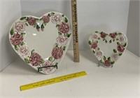 Heart Floral Plates Matching Plates Made In