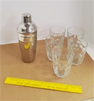 Cocktail Glasses & Trudeau Stainless Steel Sha5