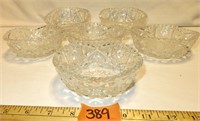 Lot of 6 EAPG Berry Bowls Saw Tooth Rim