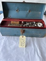 Tool box with nuts and bolts