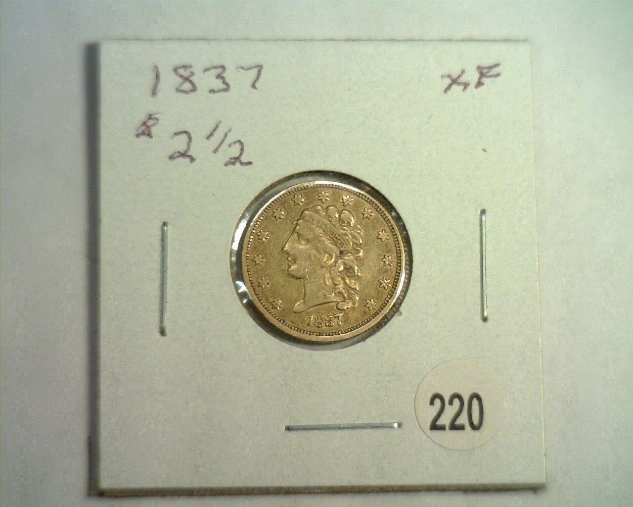 1837 2 ½ DOLLAR GOLD XF SCARCE