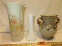 Vases: Otagiri, E O Brody Milk Glass, Dumler + Br