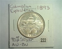1893 COLUMBIAN EXPOSITION HALF AU-BU