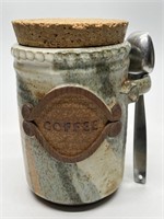 Artisanal Pottery Coffee Canister