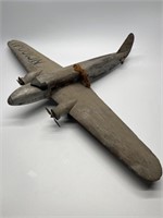 Handmade Wood Carved Model Boeing 247 Airplane
