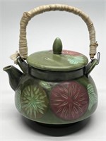 Vintage Lily Pad Ceramic Teapot