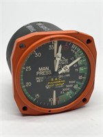 Vintage 1962 Airplane Fuel Flow Indicator by BAC