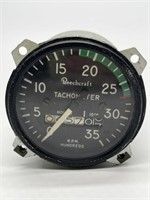Vintage Beechcraft Airplane Tachometer - GMC USA