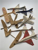 (8) Vintage Foam & Wood Toy Airplanes