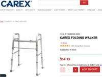 Carex Fold Up Walker - Like New