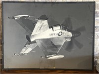Vintage Airplane Poster on Board of Navy Convair
