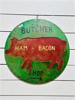 Metal Butcher Shop Trade Sign