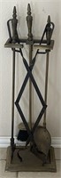 Brass Fireplace Tools on Stand