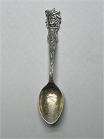 Vintage Sterling Spoon w/ Native American  & Corn