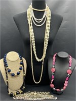Vintage Jewelry Selection of Beaded Necklaces