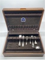 Vintage Silver Plated Flatware and Flatware Box
