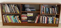 Long Wooden 6-Sectioned Bookcase