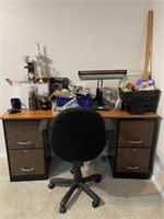 Two Filing Cabinets, Office Chair And Office