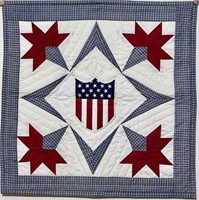 (5) Quilted Wall Hangings - Shield center