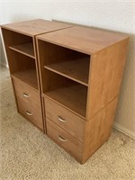 (2) Office Cabinets w 2 Shelves & 2 Bottom Drawers