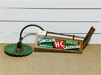Double Sided Sinclair Oil/Gas on Light Fixture