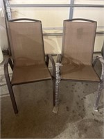 Pair of New with Tags Stackable Metal Patio