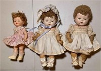 (3) Dolls - all have sleepy eyes, all 3 are signed