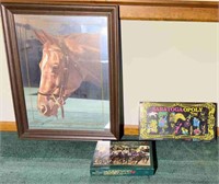 (3) Racing related items - Horse mirror measures