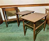 (3) Occasional tables - tallest has drawer &