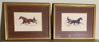 (2) Harness Racing Prints - Mauds The Trotting