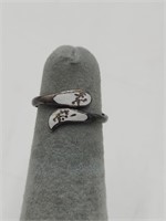 Siam Niello Sterling Silver Mekkala Goddess Ring