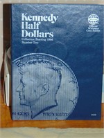Kennedy Half Dollar Book #2 & (4) Kennedy halves