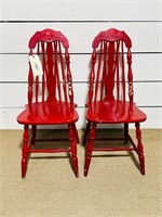(2) Painted Wooden Chairs