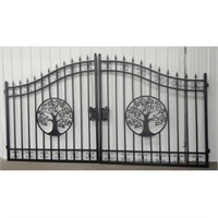 14' Bi-Parting Iron Gate Tree Design